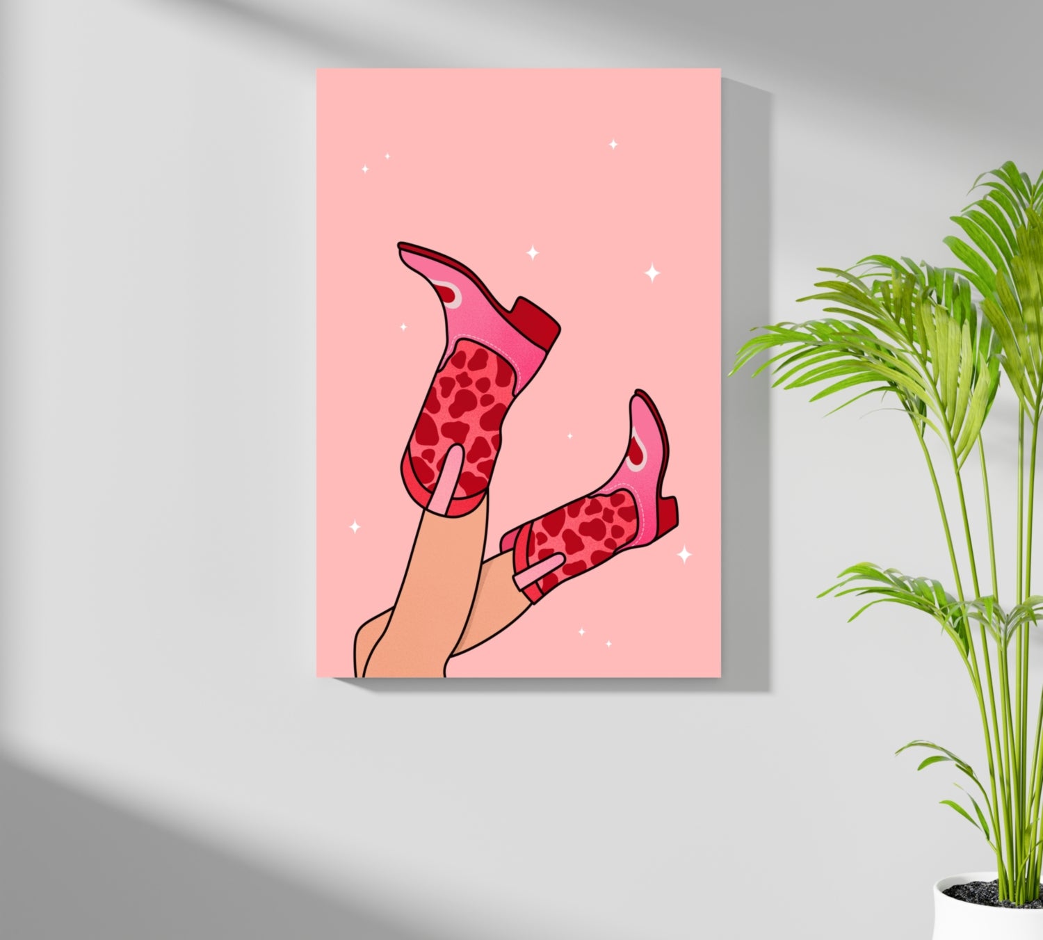 Lady Boots Aluminum Print.