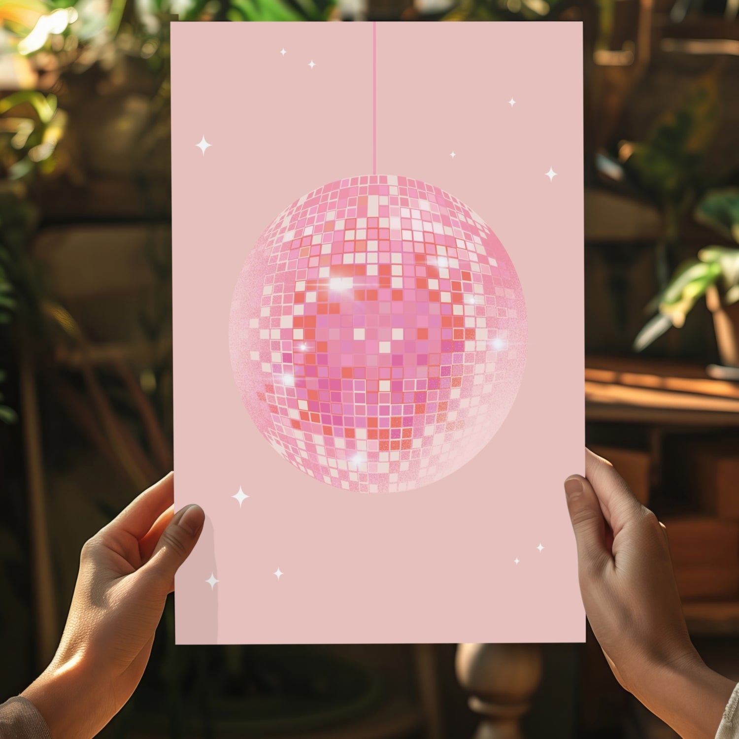 Disco Ball Aluminum Print.