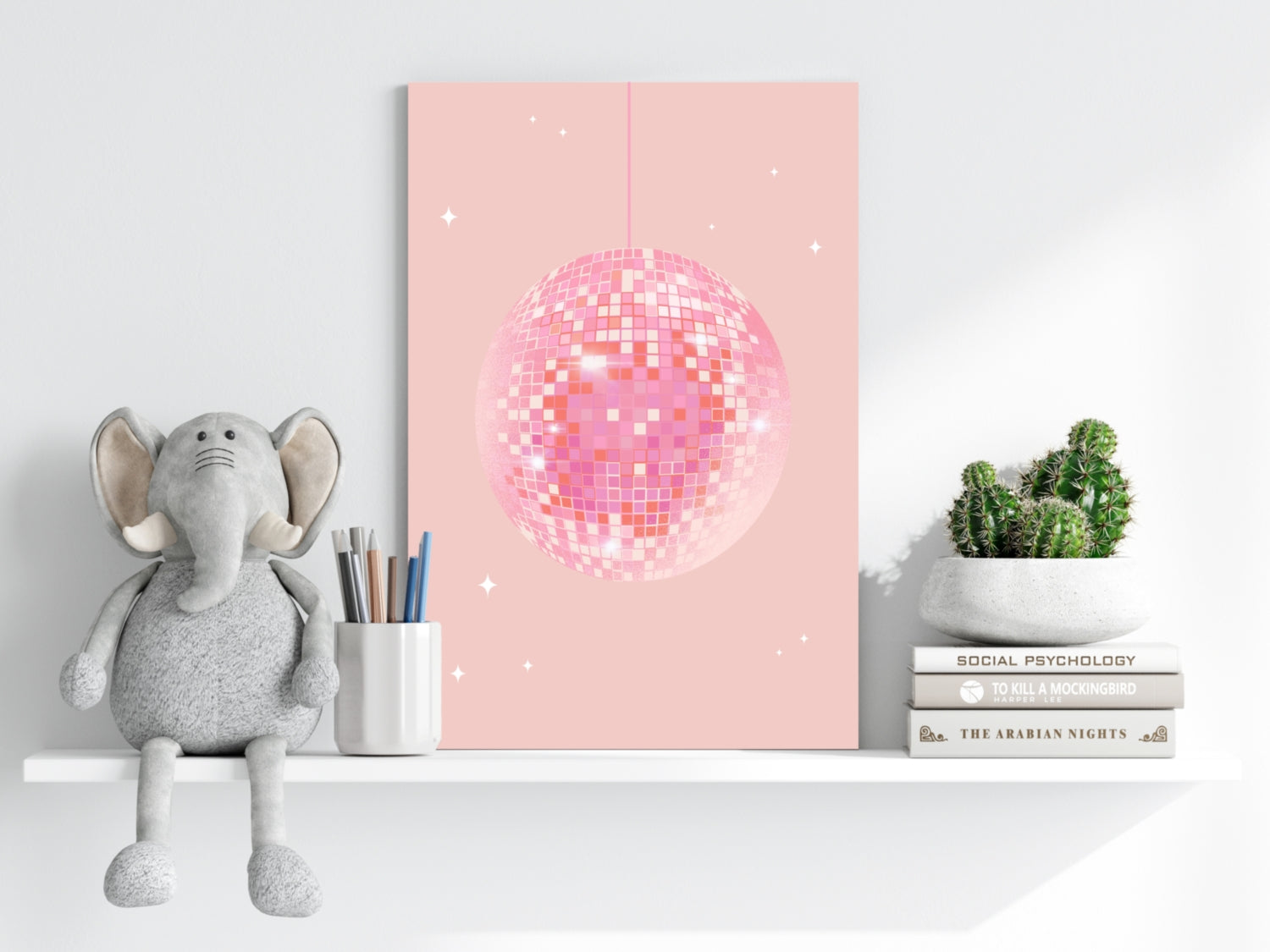 Disco Ball Aluminum Print.