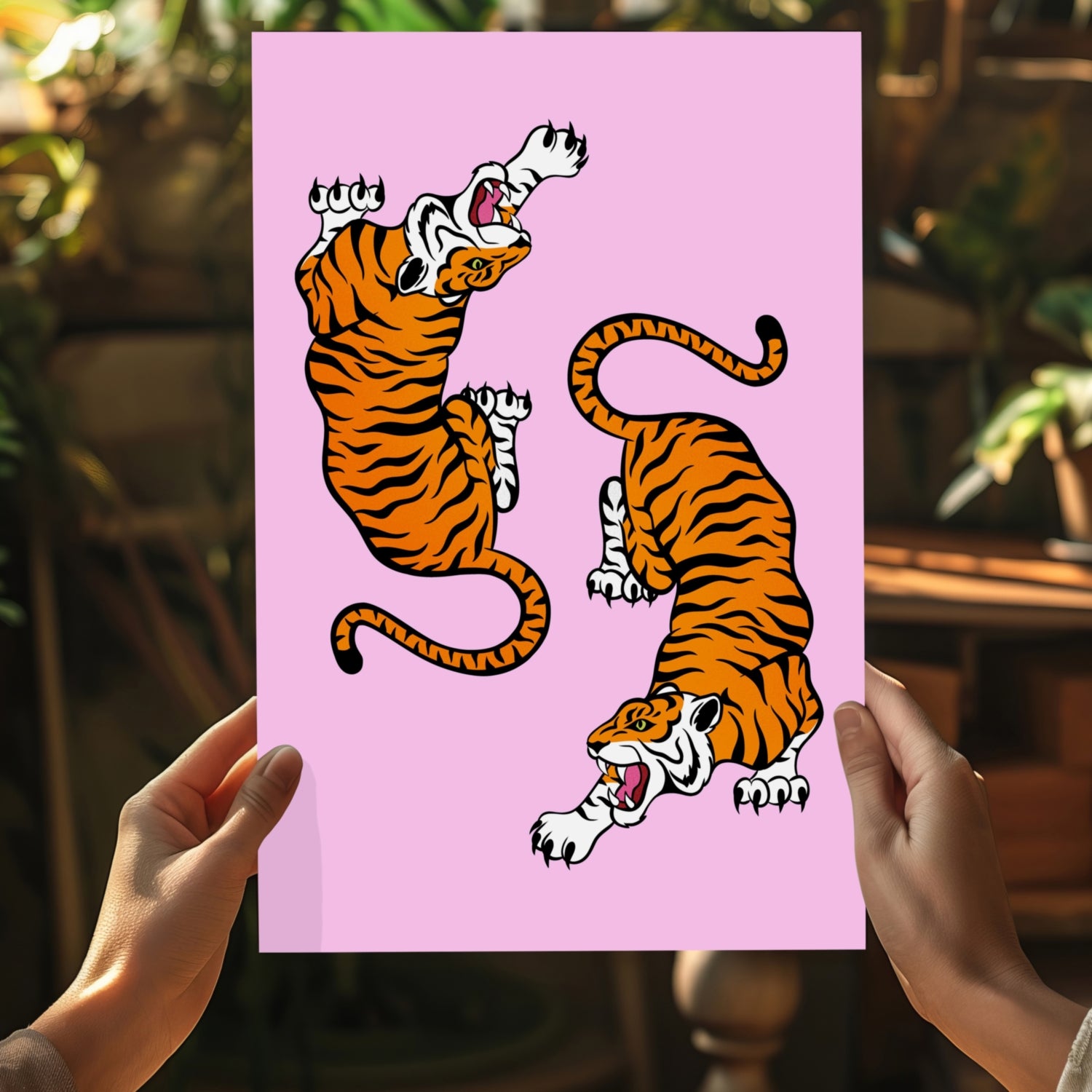 Tiger Couple Aluminum Print.