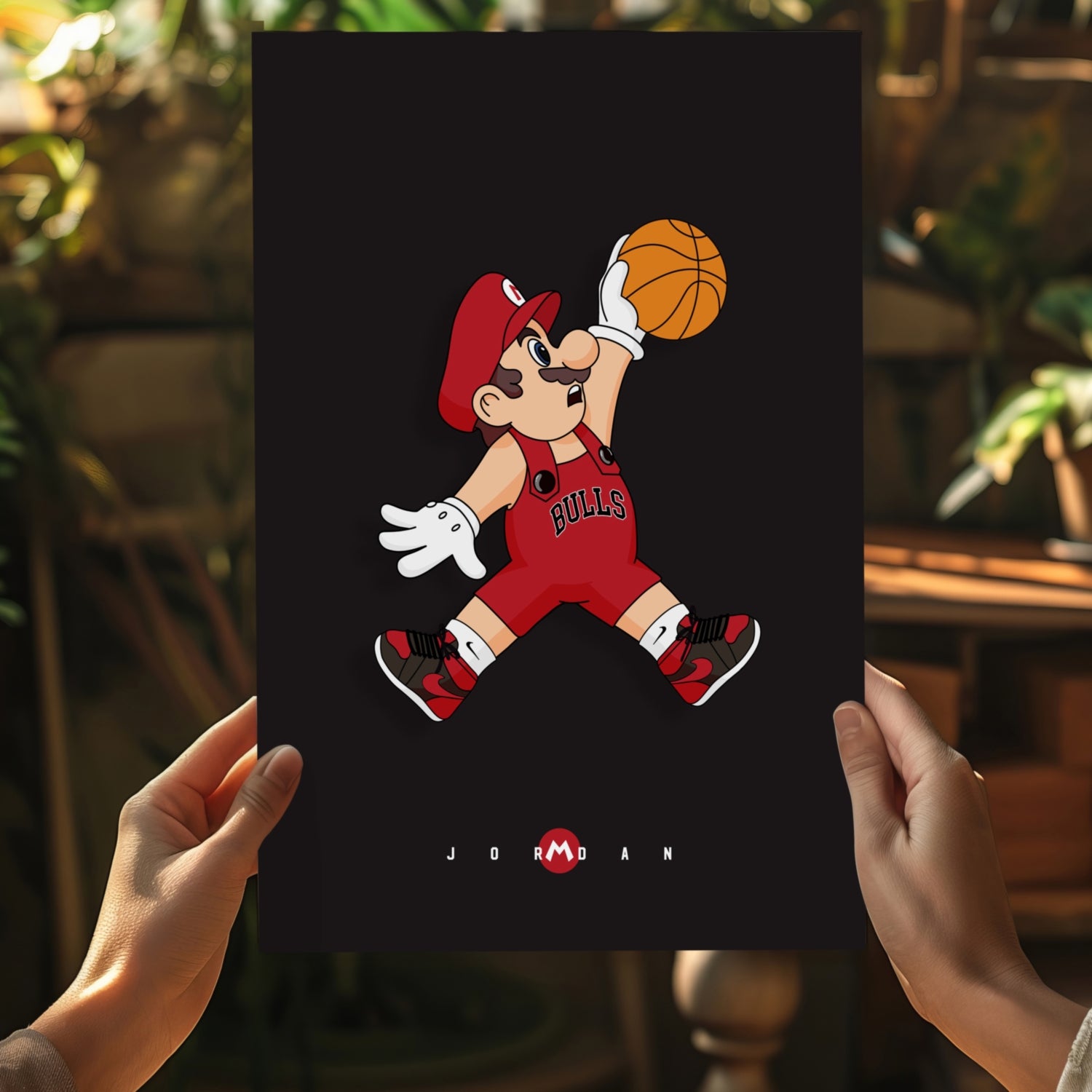Mario Dunk Aluminum Print.