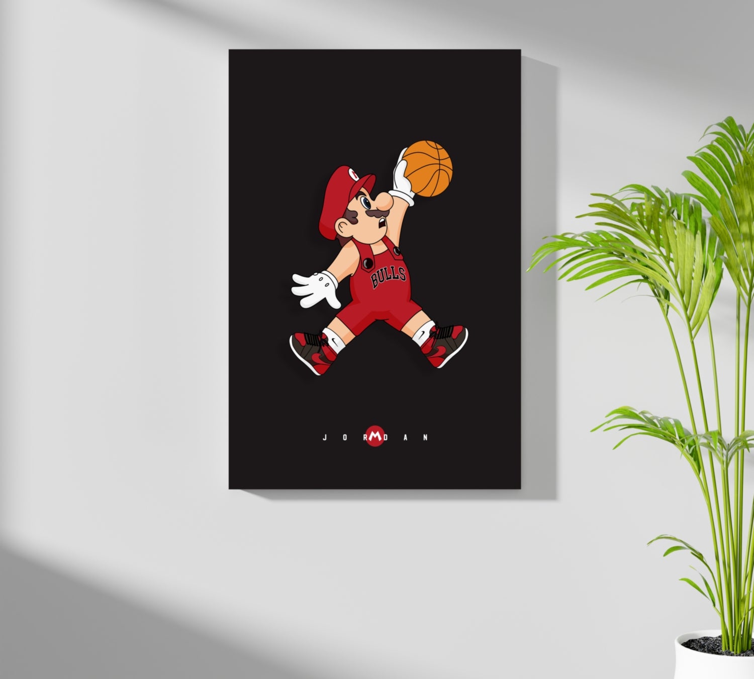 Mario Dunk Aluminum Print.
