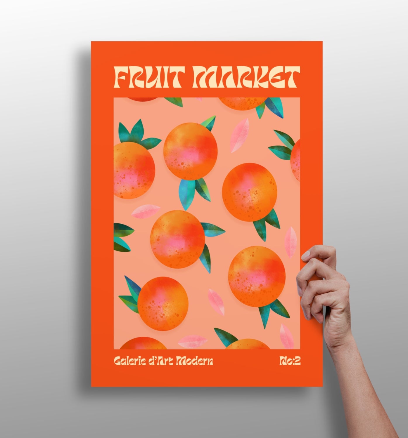 Modern Art Gallery Oranges Aluminum Print.