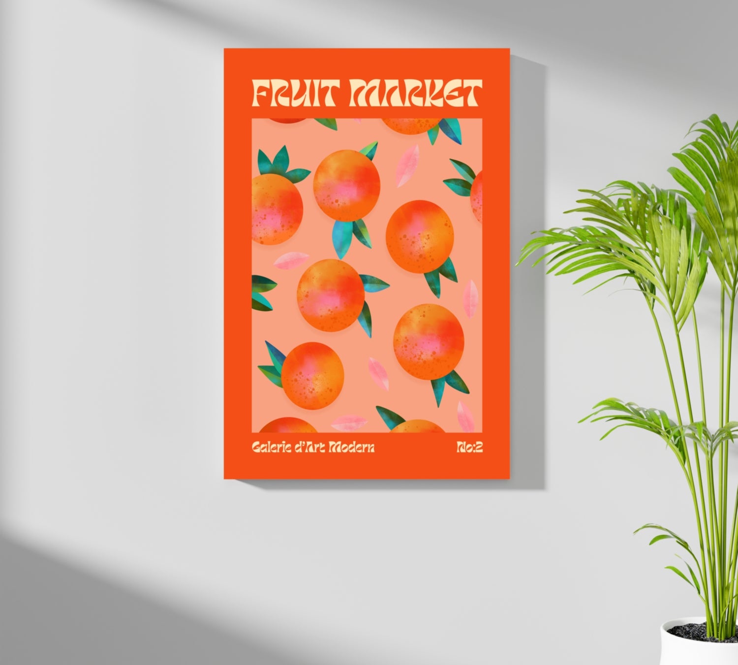 Modern Art Gallery Oranges Aluminum Print.