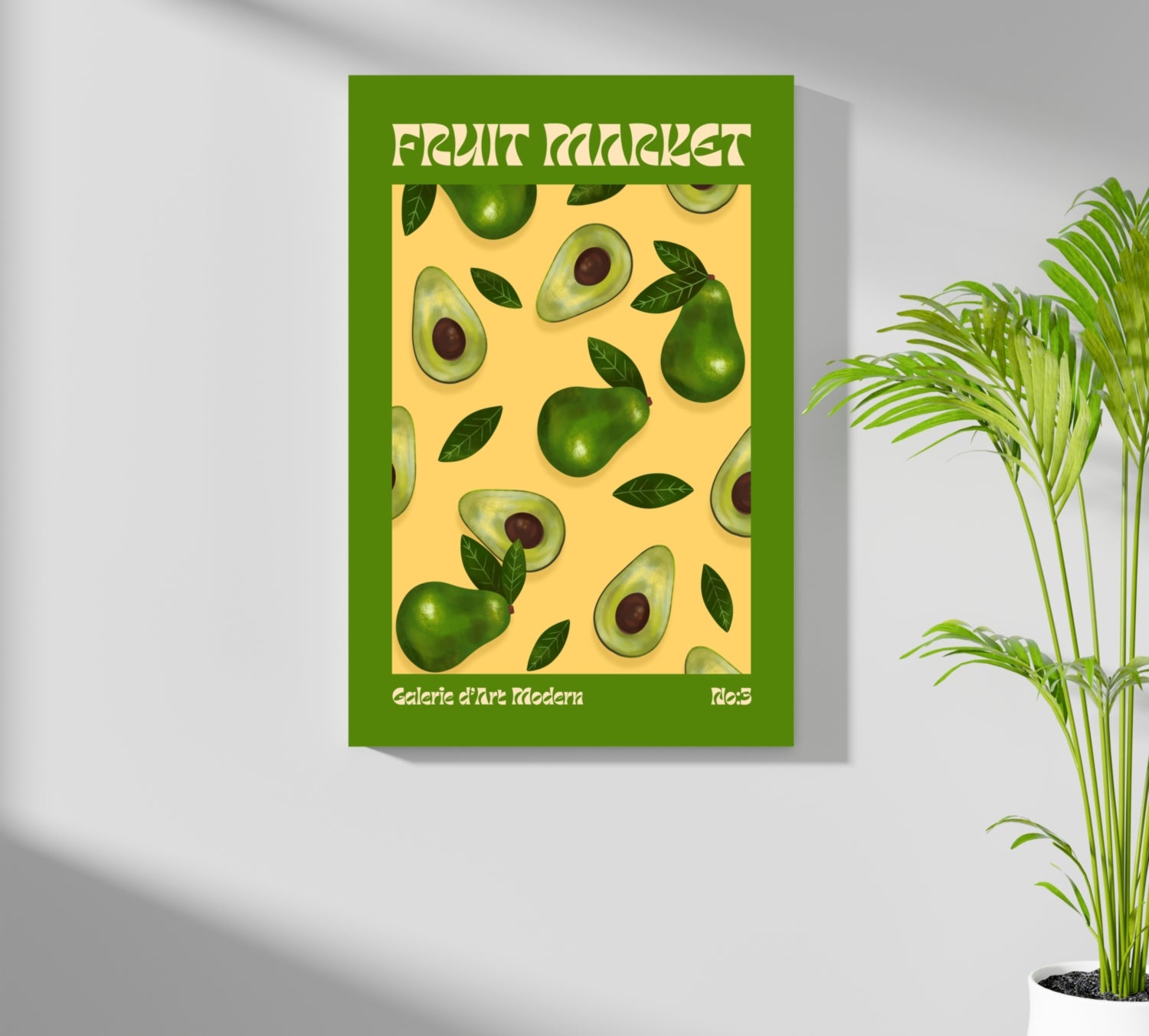 Modern Art Gallery Avocados Aluminum Print.