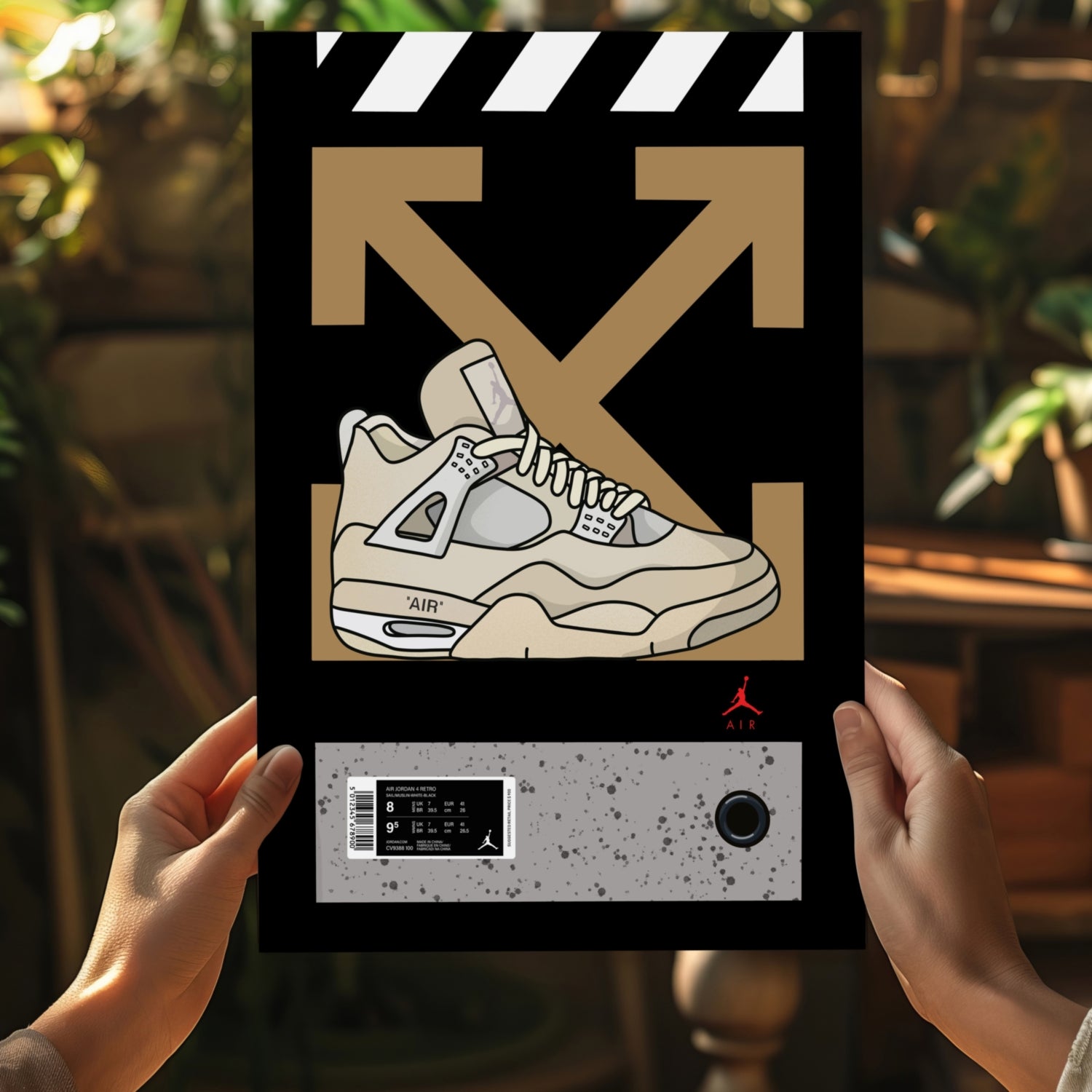 Retro Sneakers Aluminum Print.