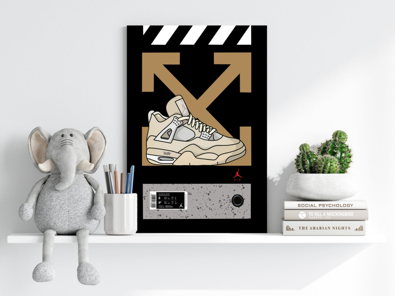 Retro Sneakers Aluminum Print.
