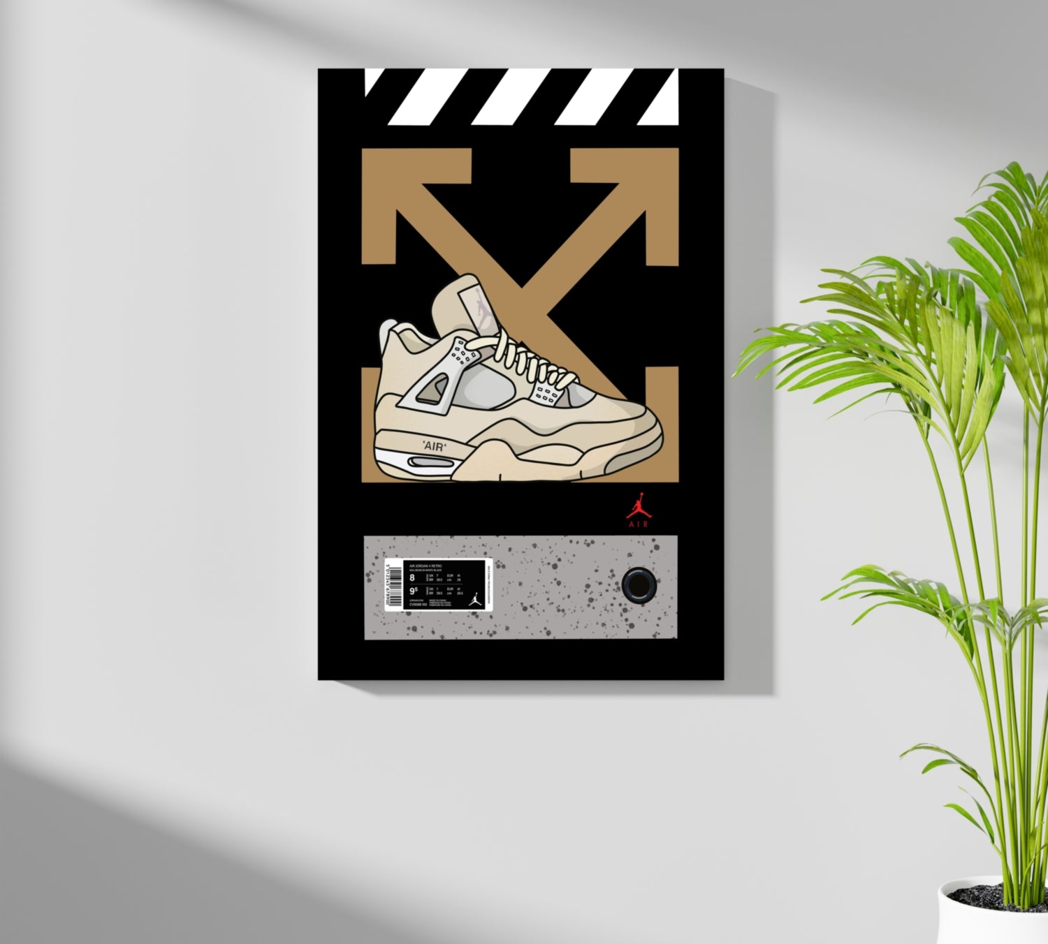 Retro Sneakers Aluminum Print.