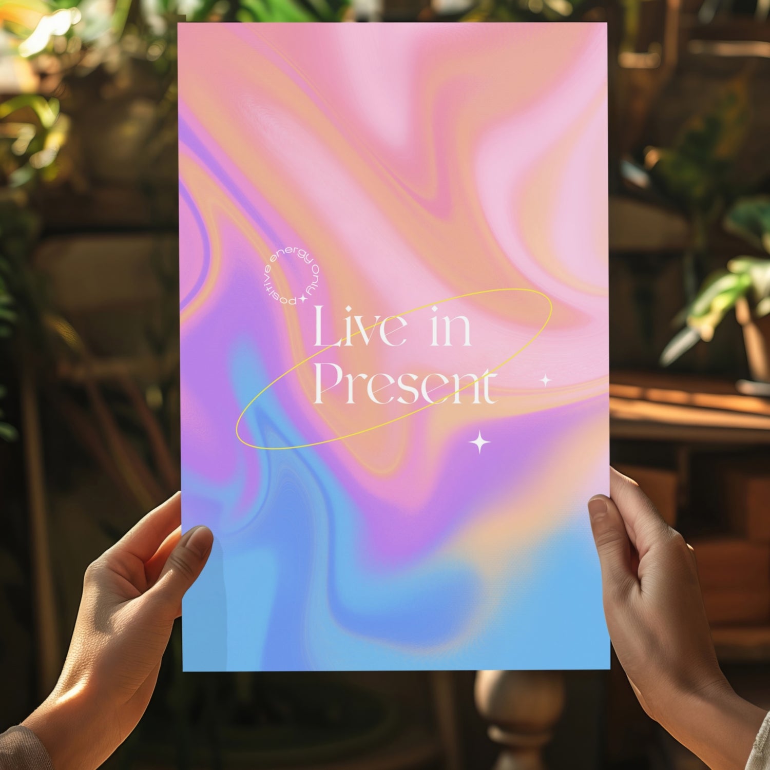 Live In Present Aluminum Print.