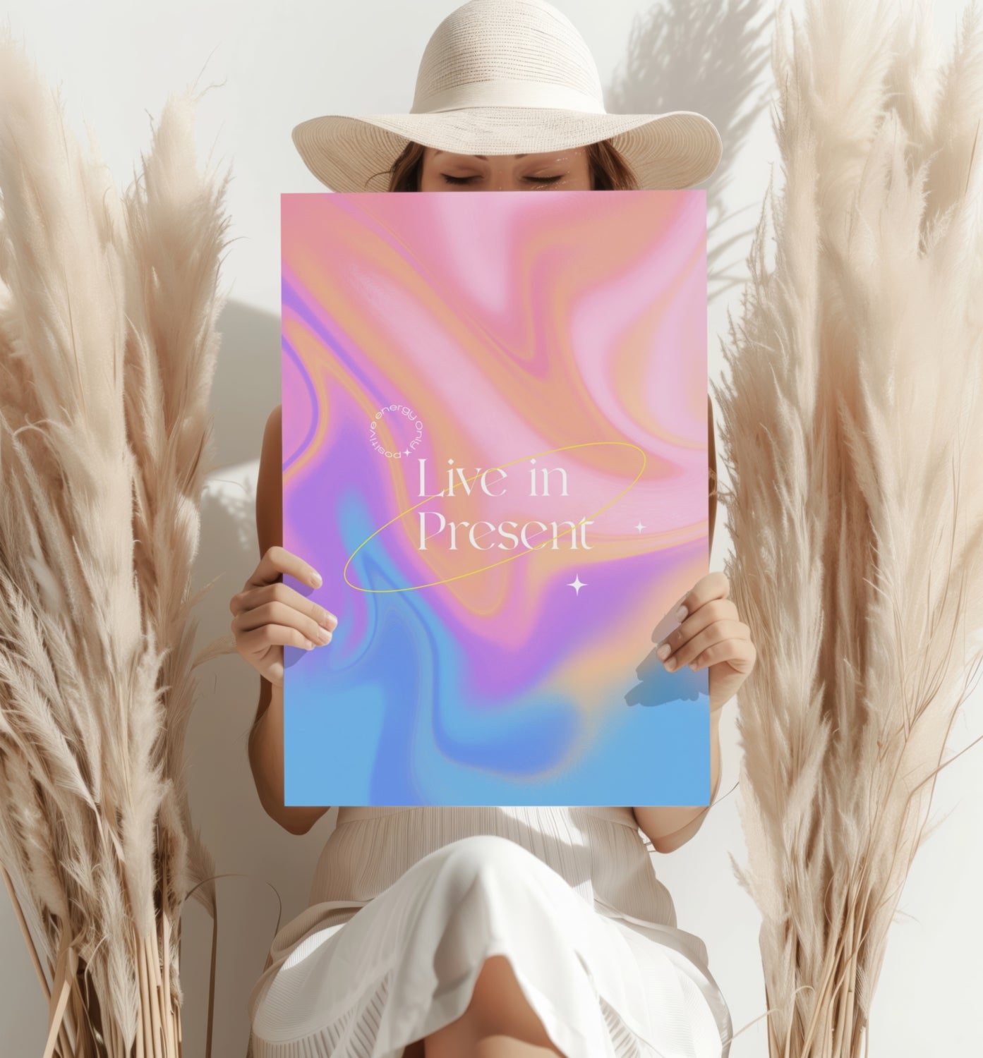 Live In Present Aluminum Print.