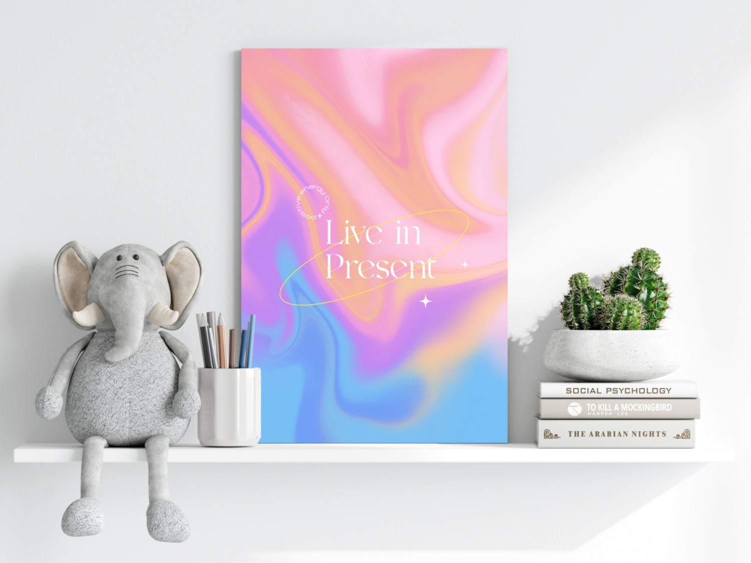 Live In Present Aluminum Print.