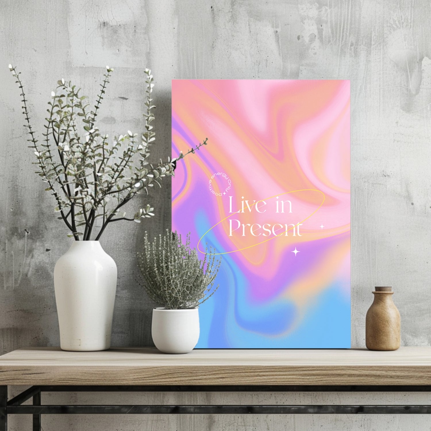 Live In Present Aluminum Print.