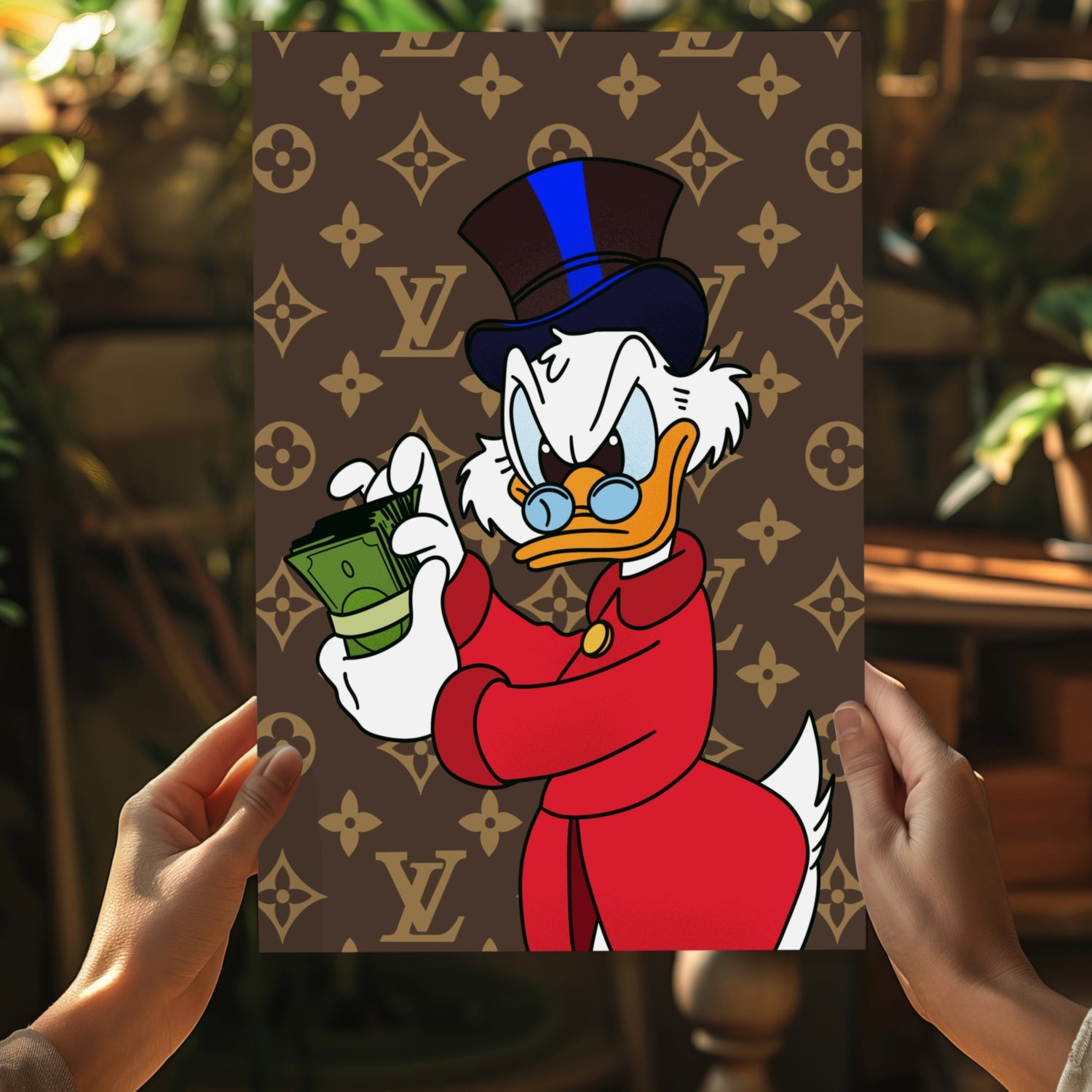 Duck The Rich Aluminum Print.