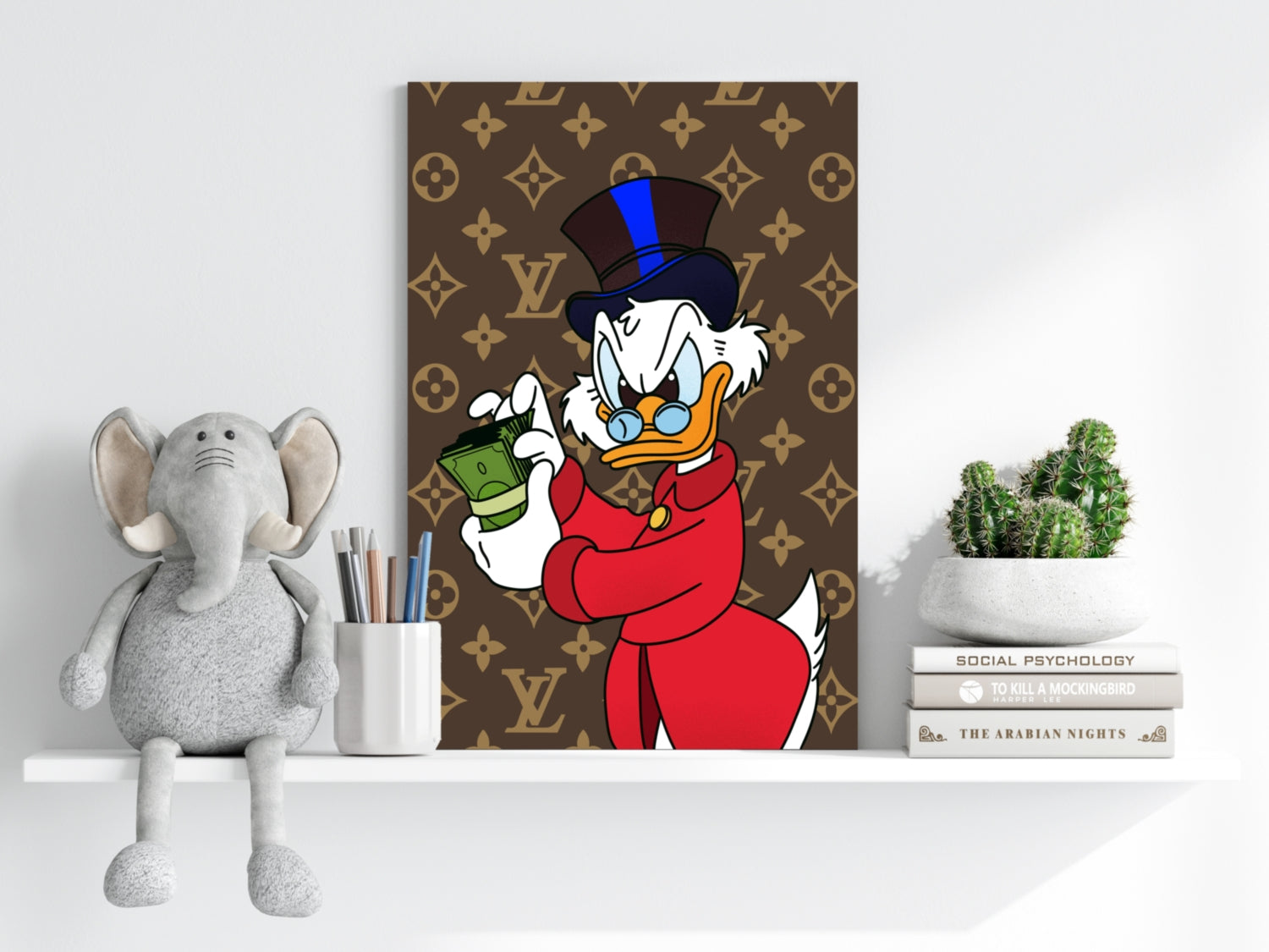 Duck The Rich Aluminum Print.