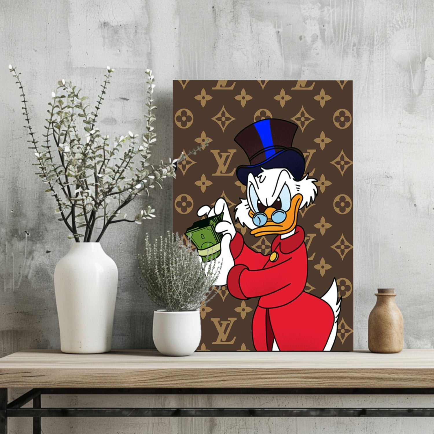 Duck The Rich Aluminum Print.