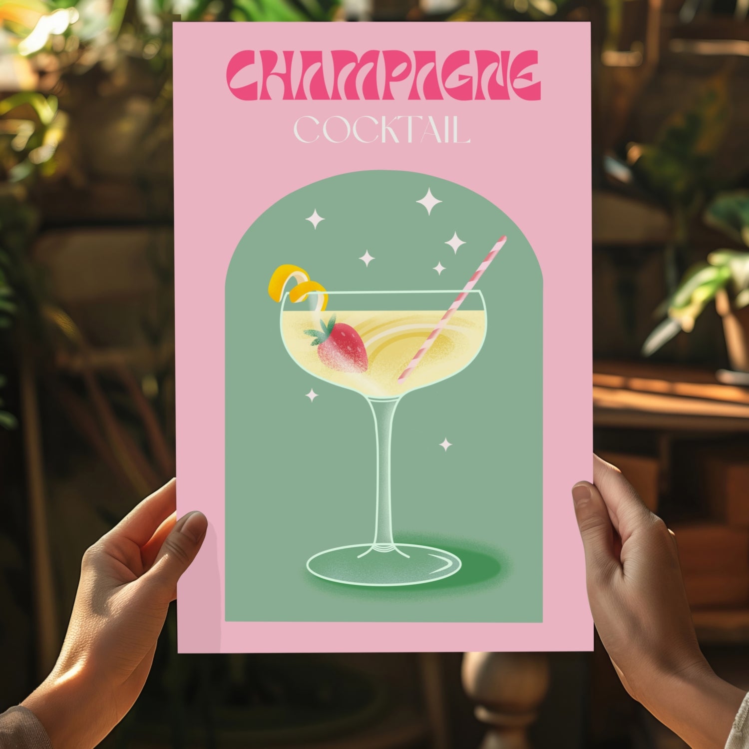 Champagne Aluminum Print.