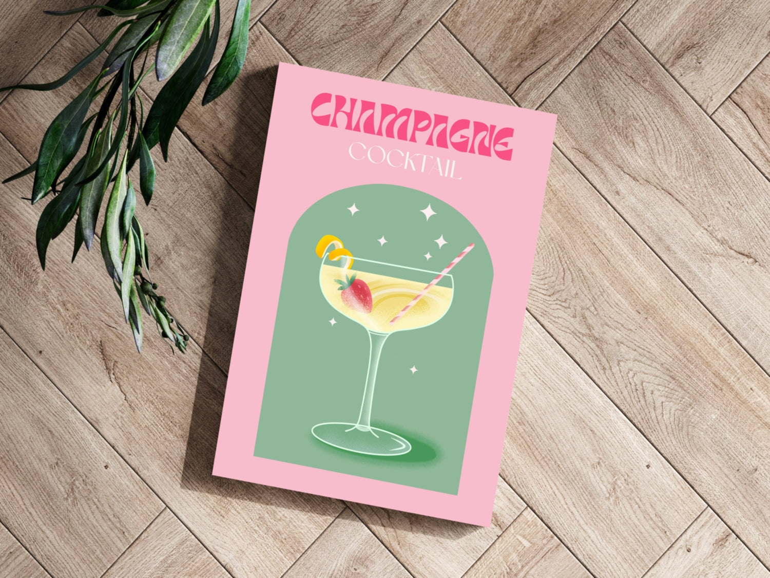 Champagne Aluminum Print.