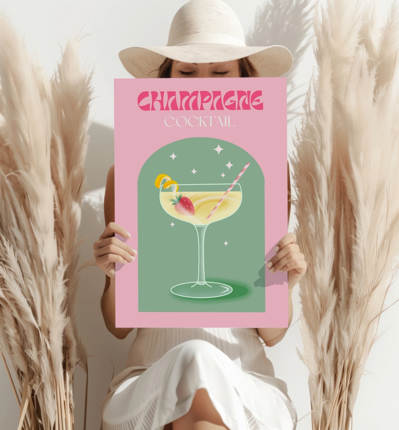 Champagne Aluminum Print.