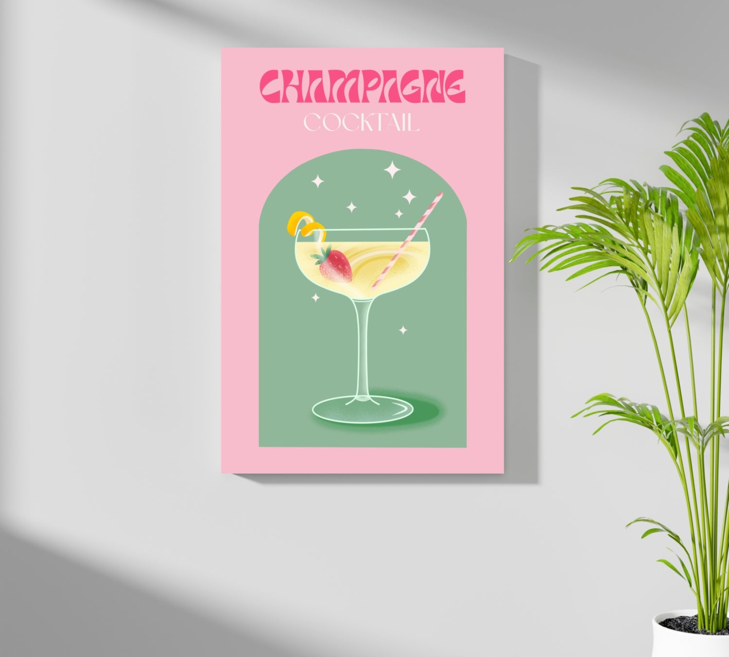 Champagne Aluminum Print.