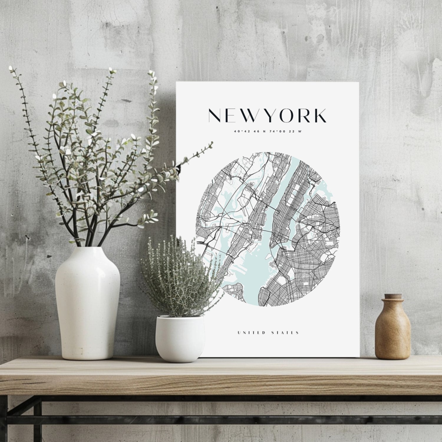 New York V2 Aluminum Print.