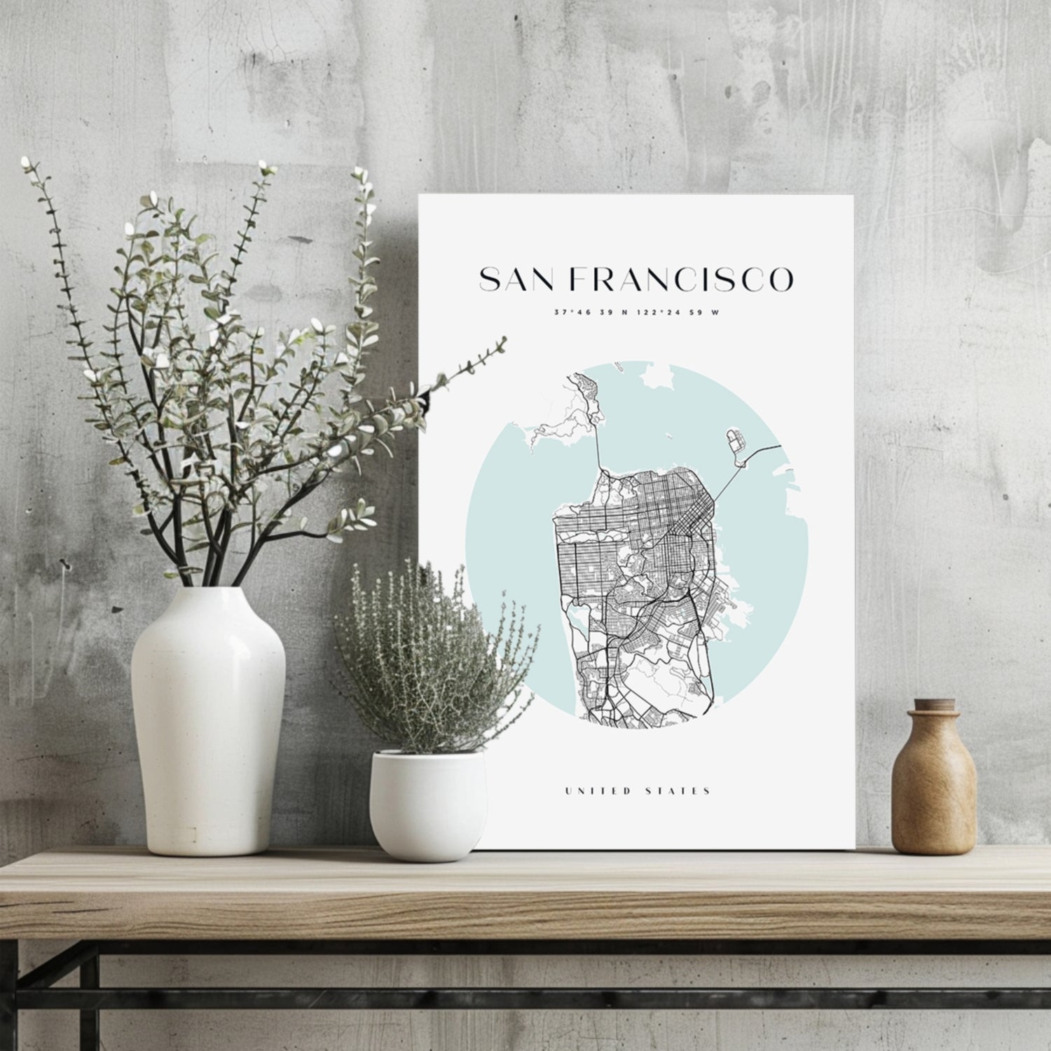 San Francisco V2 Aluminum Print.