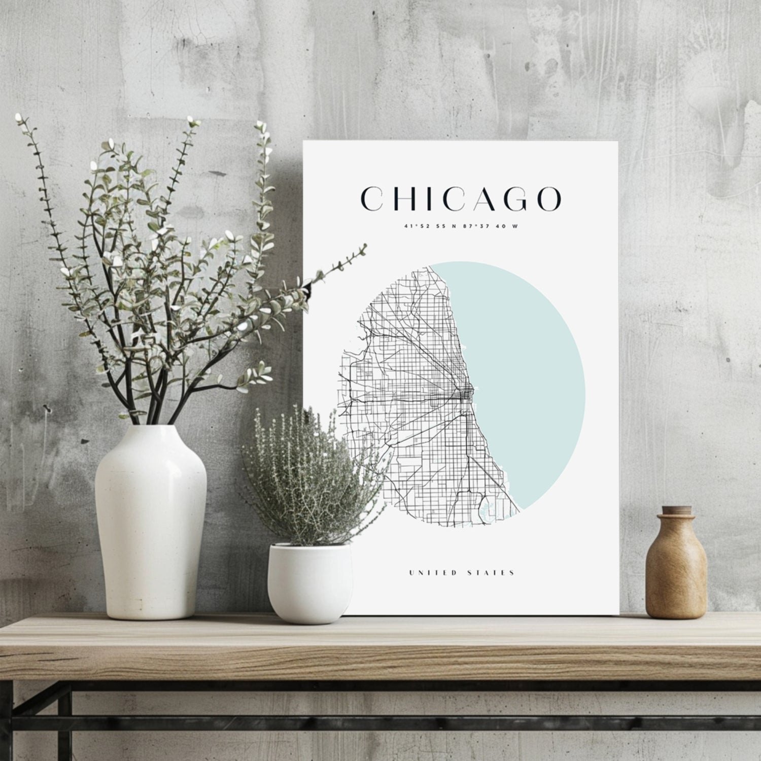 Chicago V2 Aluminum Print.