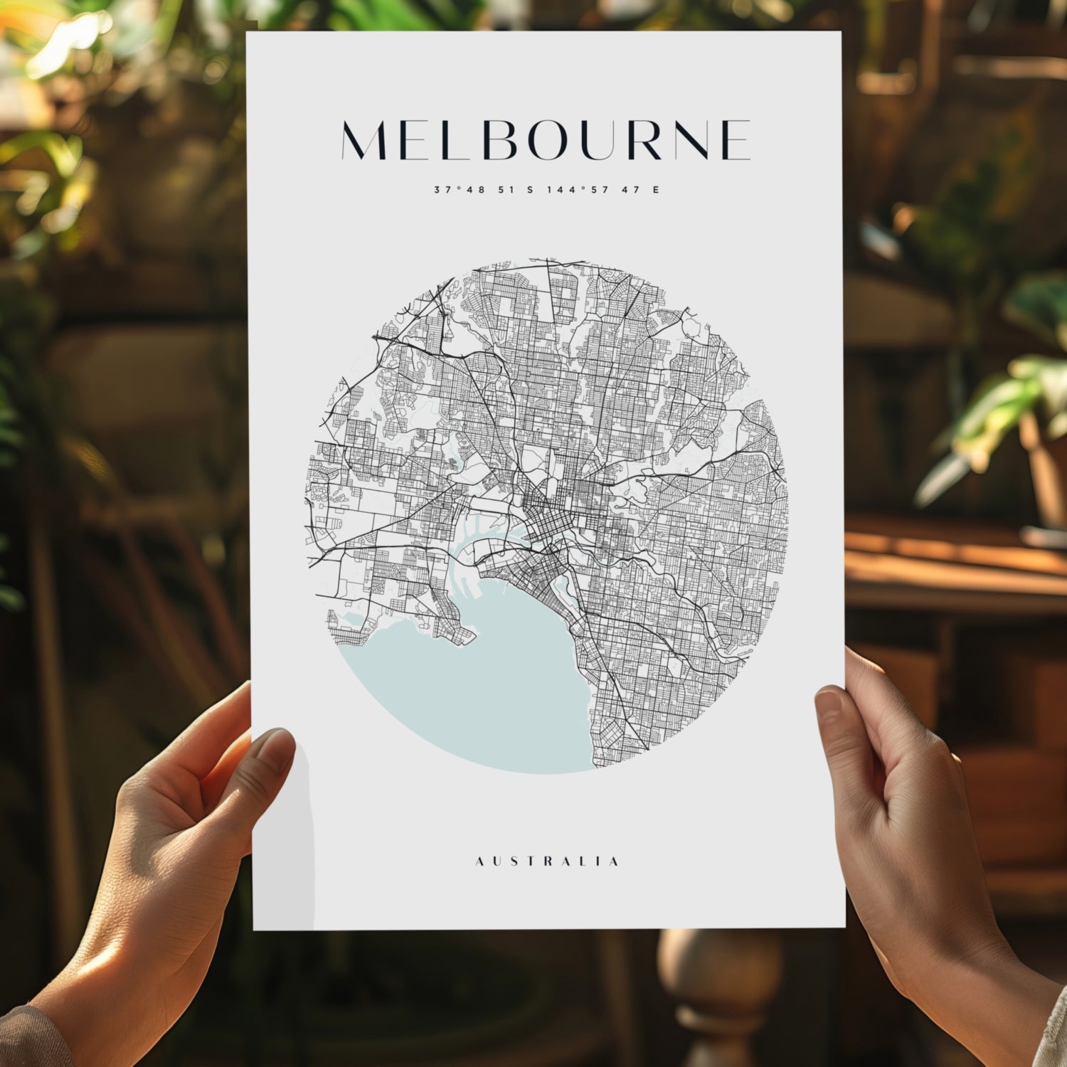 Melbourne V2 Aluminum Print.