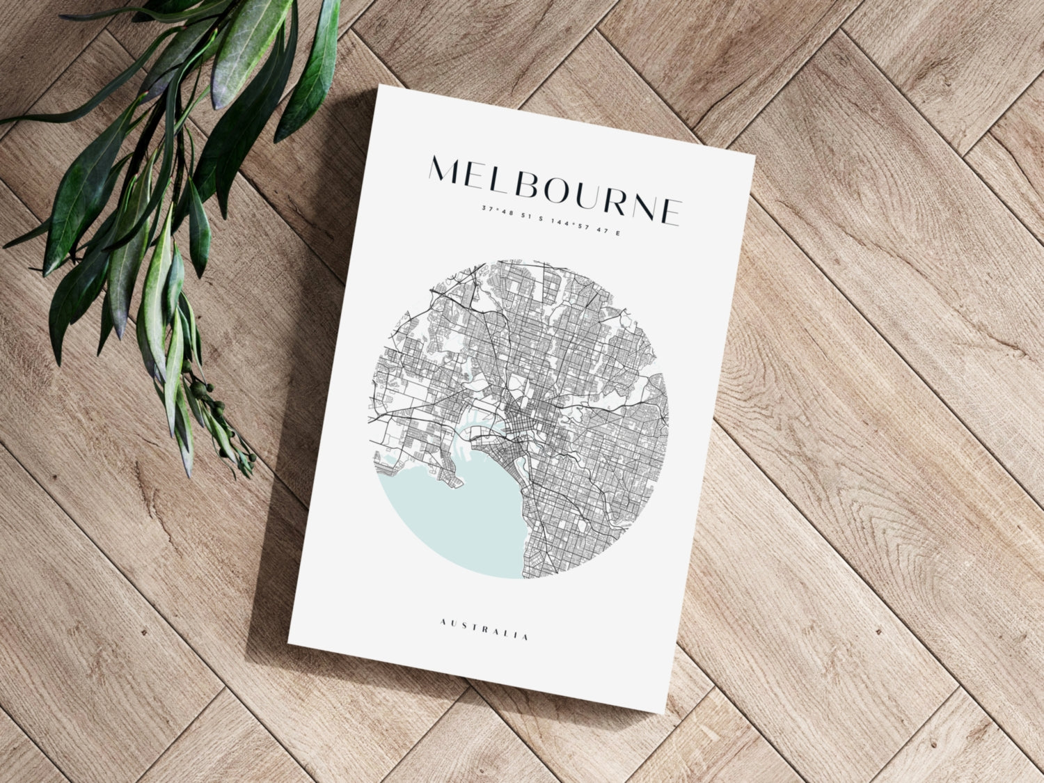 Melbourne V2 Aluminum Print.