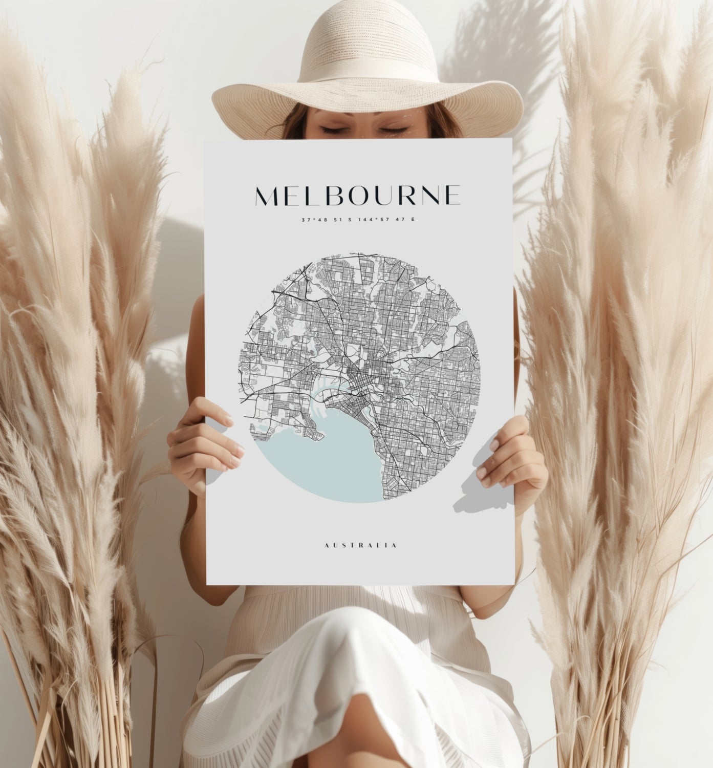 Melbourne V2 Aluminum Print.