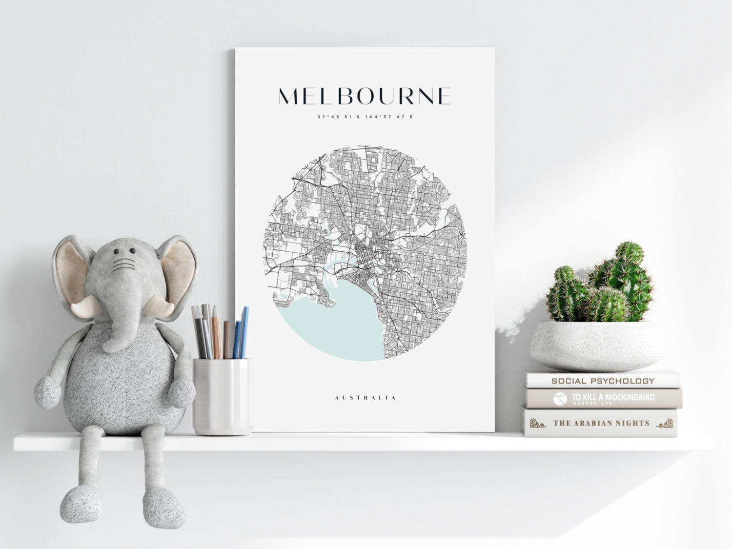 Melbourne V2 Aluminum Print.