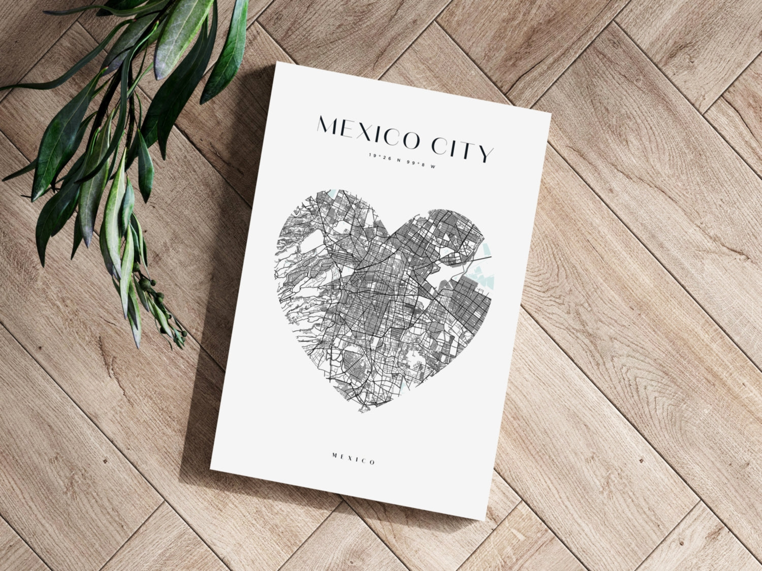 Mexico City V1 Aluminum Print.