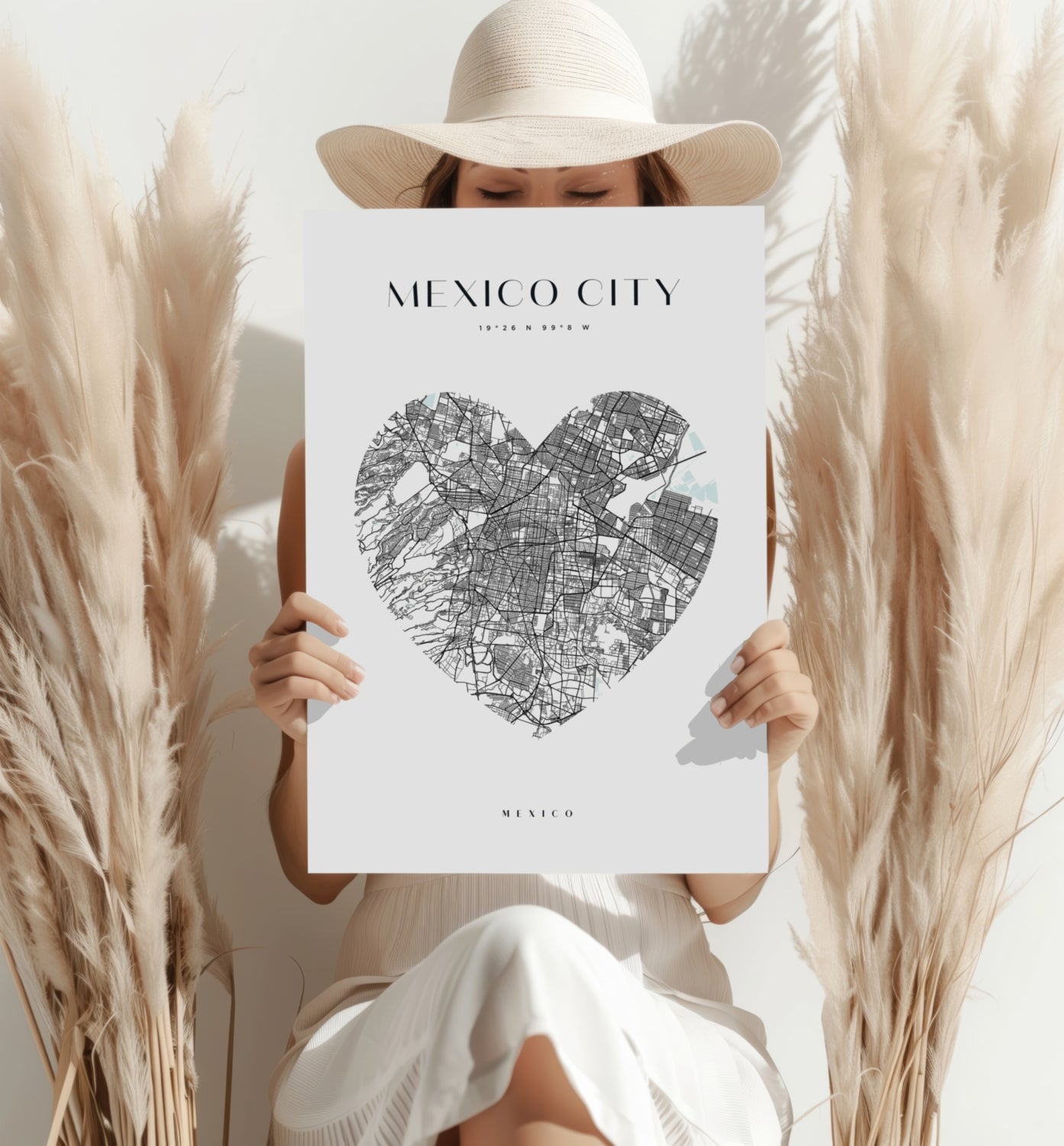 Mexico City V1 Aluminum Print.