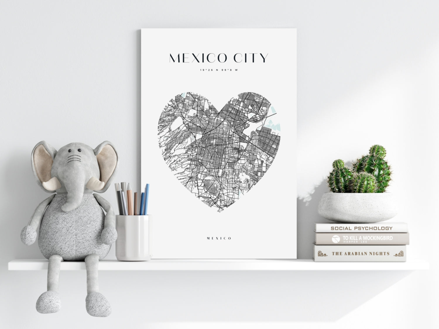 Mexico City V1 Aluminum Print.