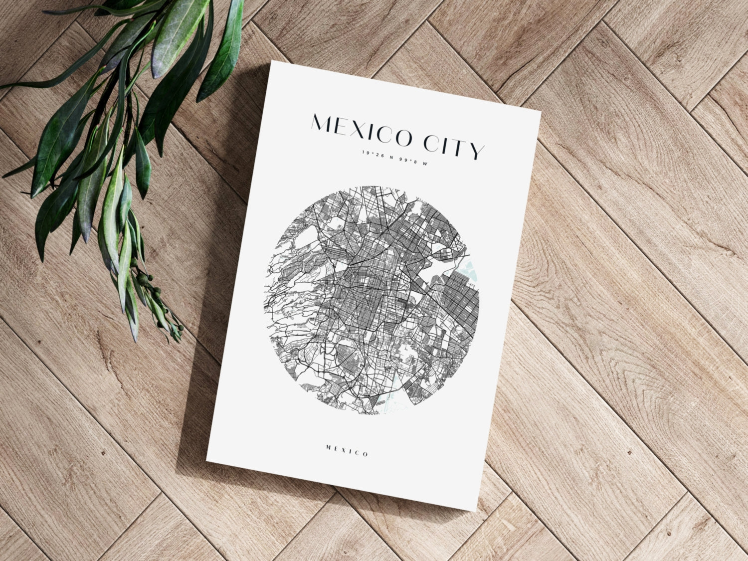 Mexico City V2 Aluminum Print.