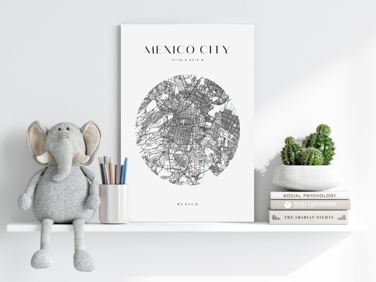 Mexico City V2 Aluminum Print.