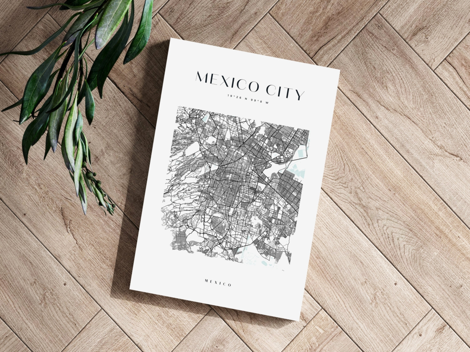 Mexico City V3 Aluminum Print.