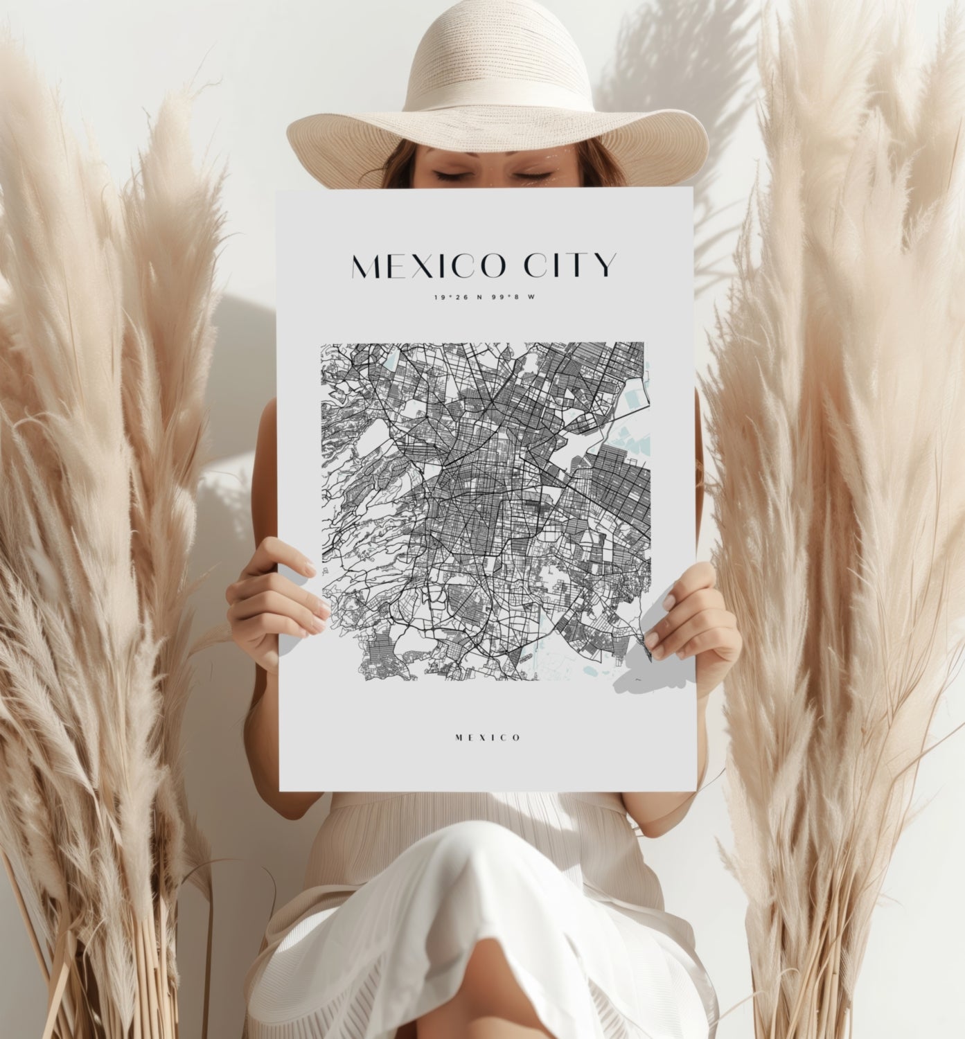 Mexico City V3 Aluminum Print.