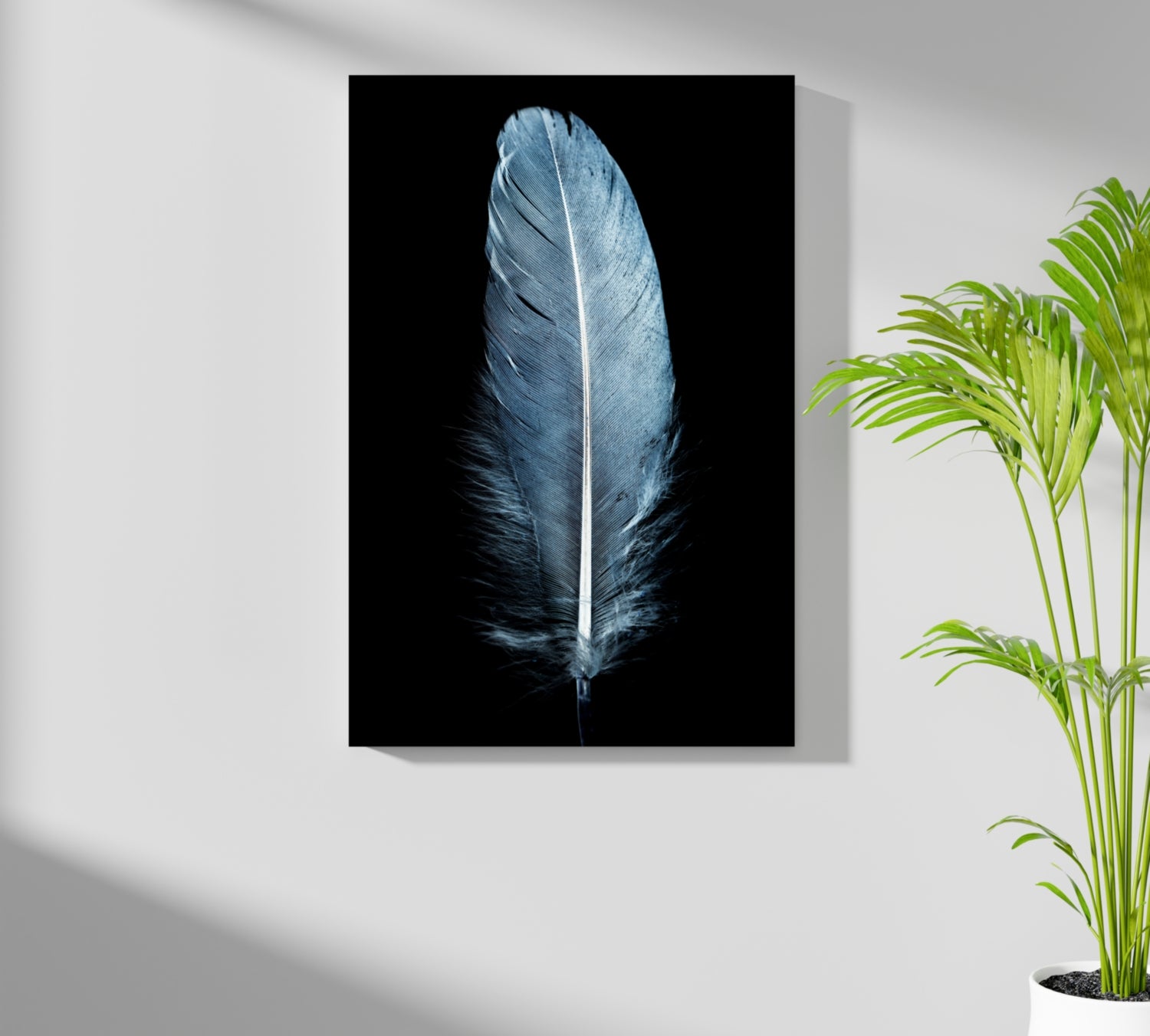 Blue Feather Aluminum Print.