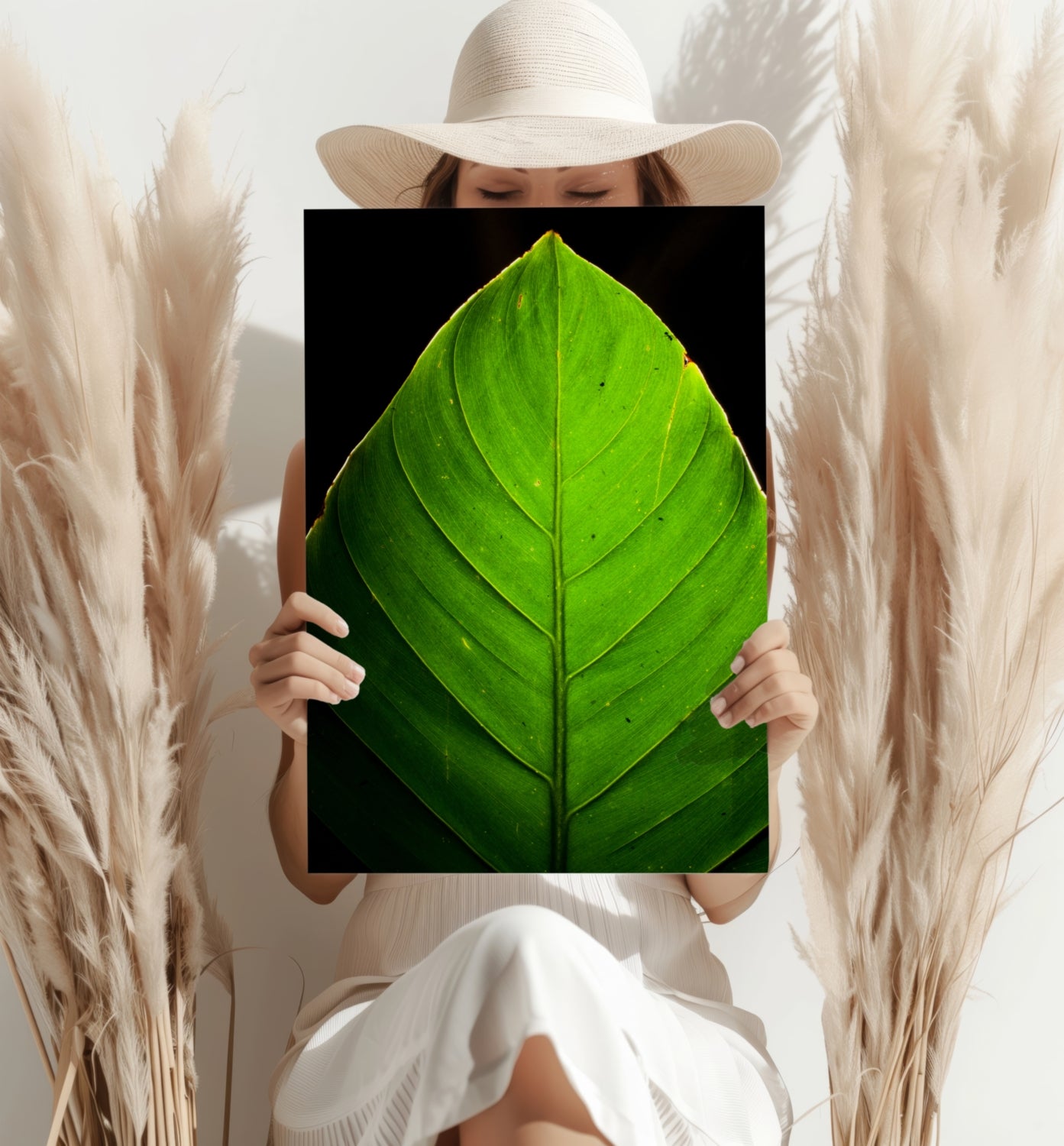 Green Leaf Aluminum Print.