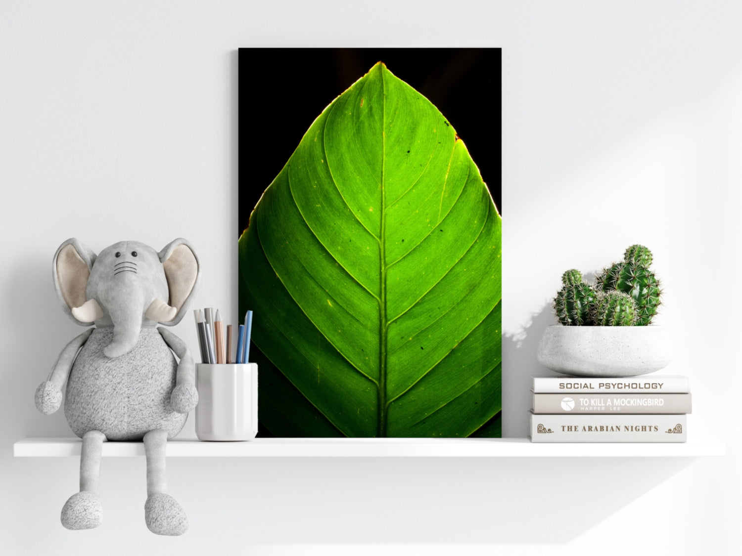 Green Leaf Aluminum Print.