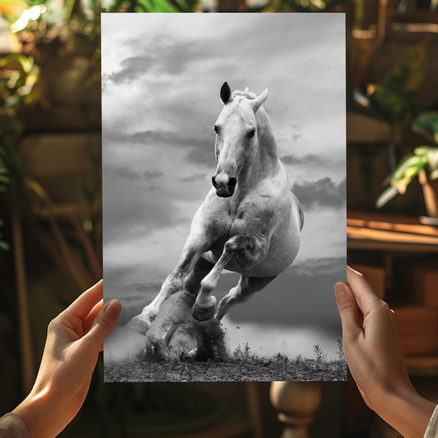 Running Horse Aluminum Print.