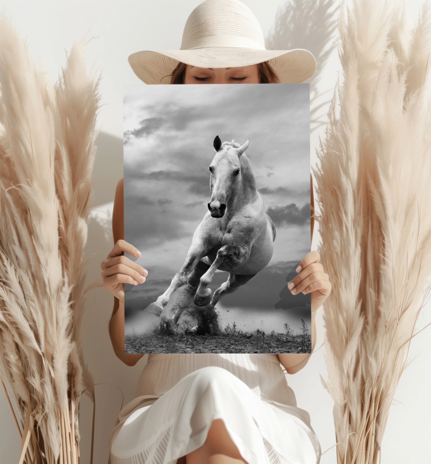 Running Horse Aluminum Print.