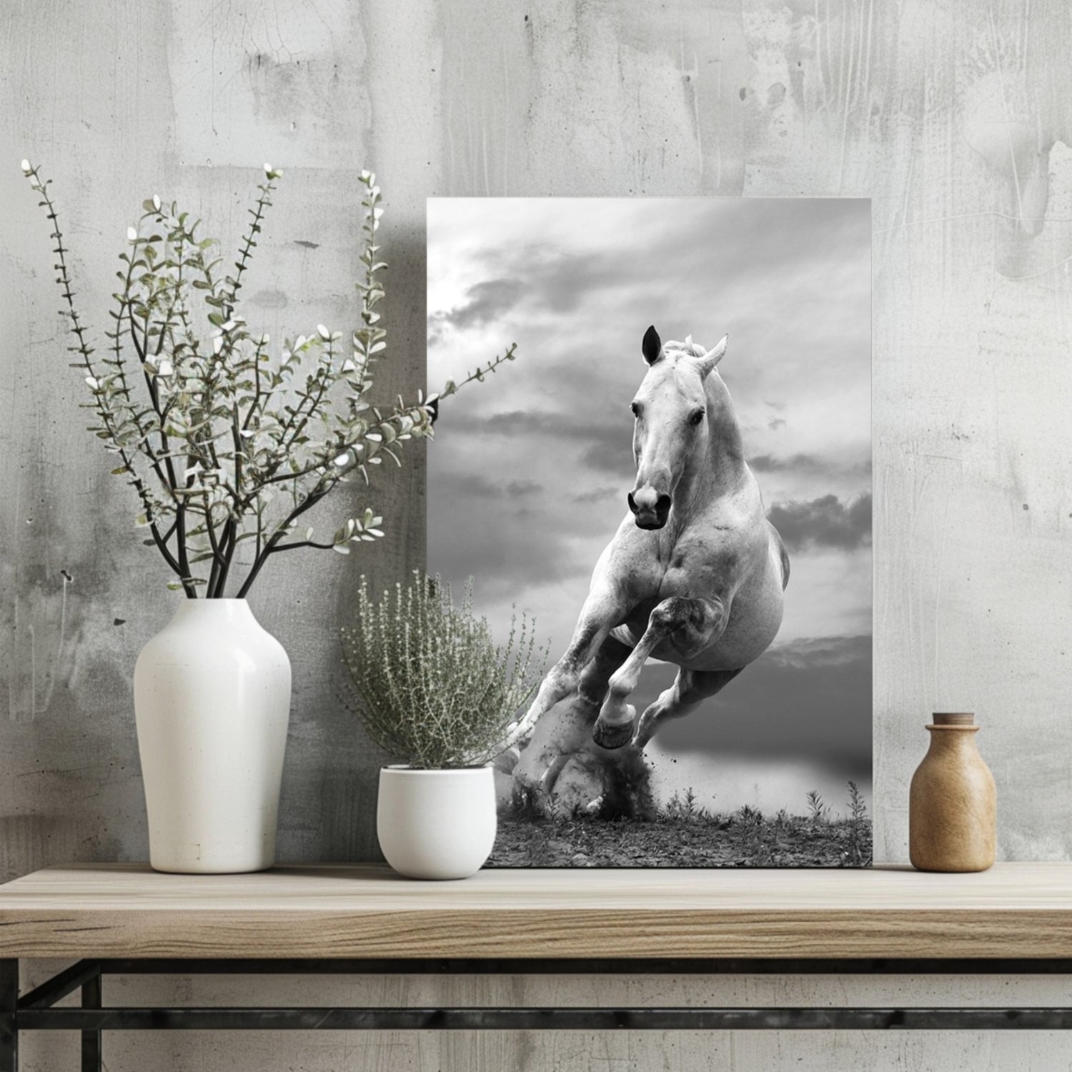 Running Horse Aluminum Print.