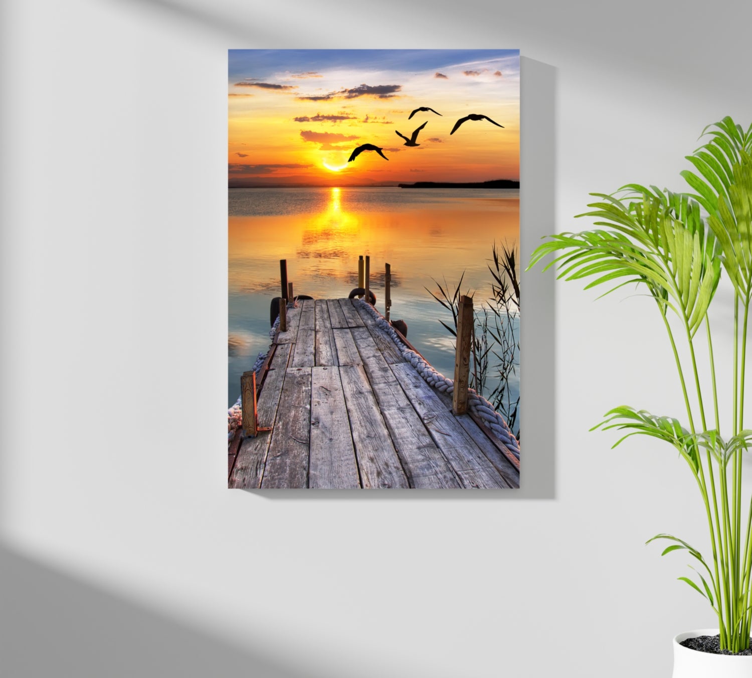 Sunset Lake View Aluminum Print.