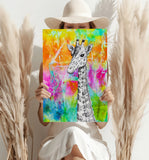 Giraffe Aluminum Print.