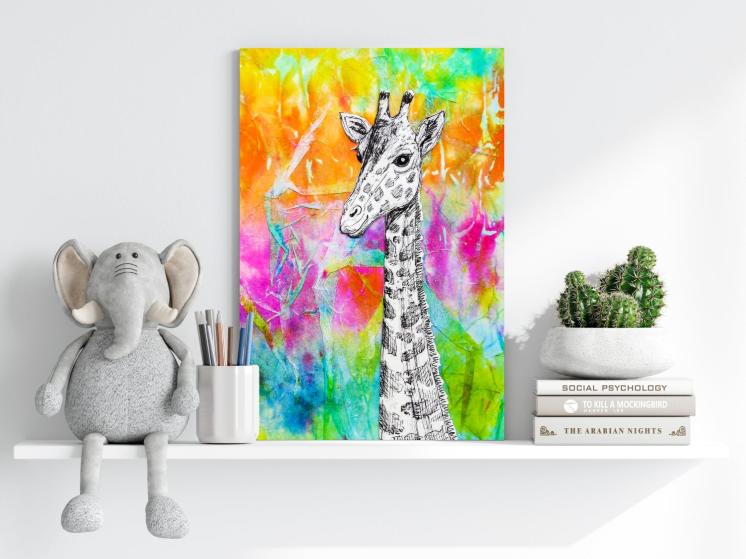 Giraffe Aluminum Print.