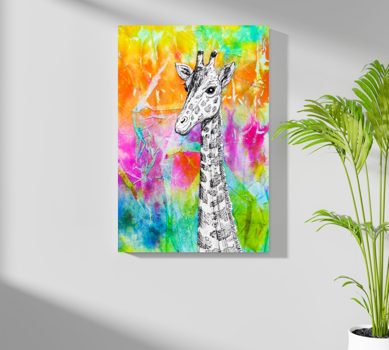 Giraffe Aluminum Print.