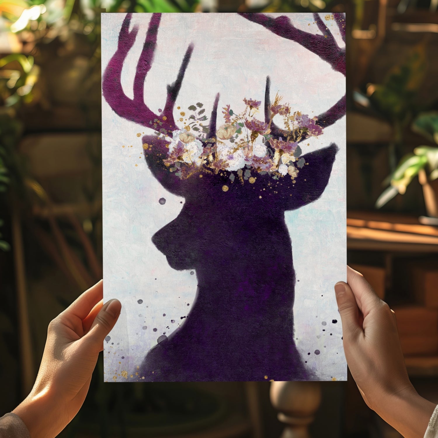 Deer Aluminum Print.