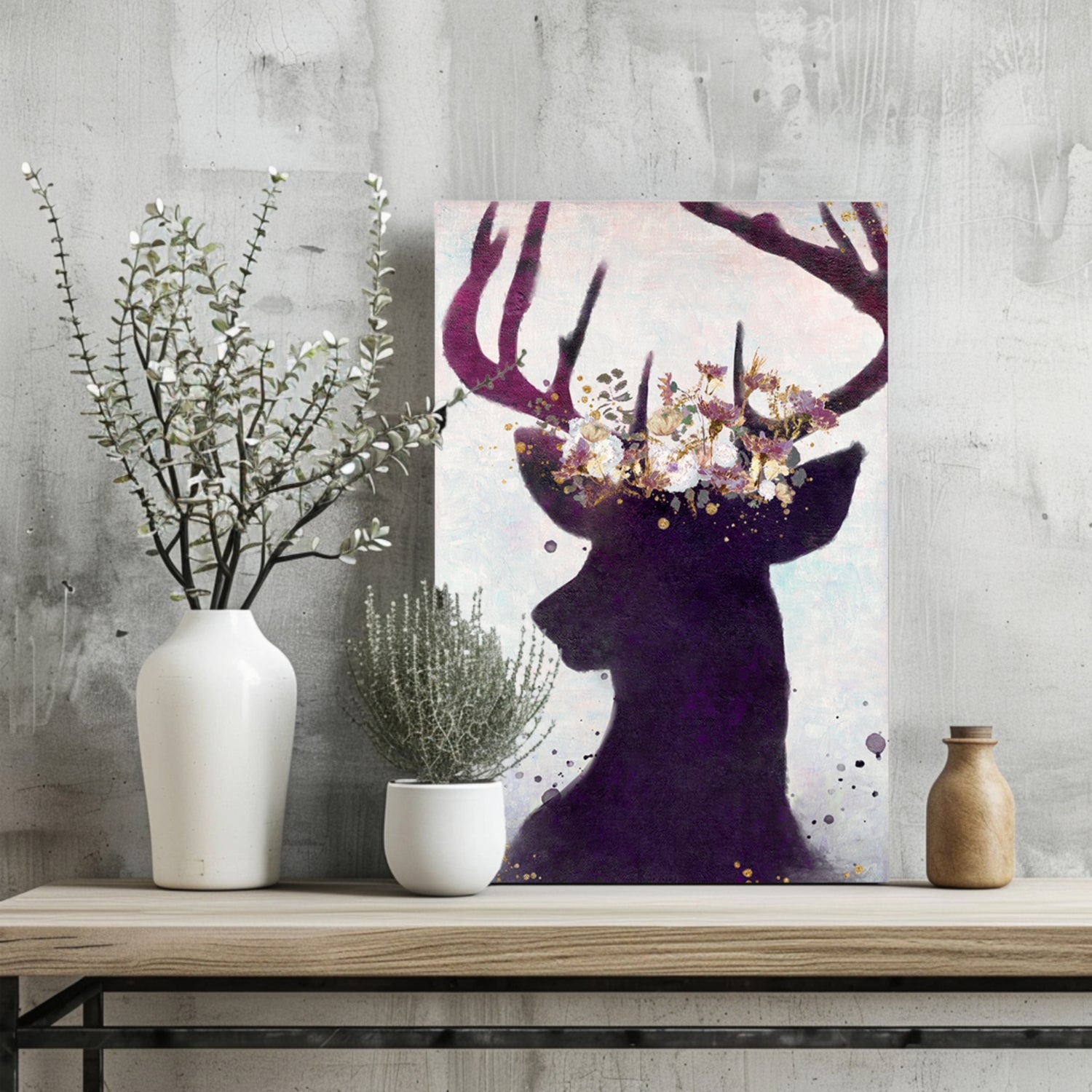 Deer Aluminum Print.