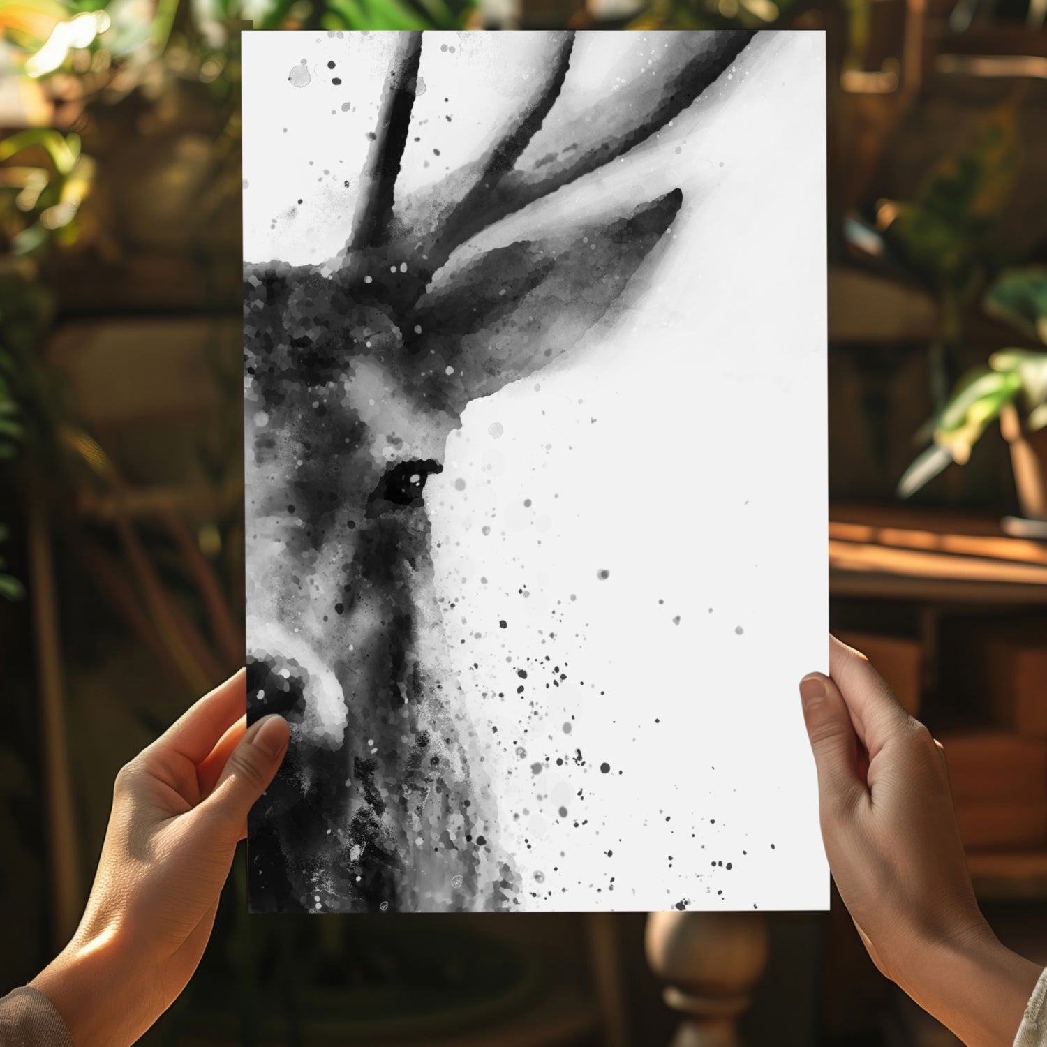 Deer Aluminum Print.